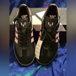 Adidas Women's MESSI Black and Pink Sneakers